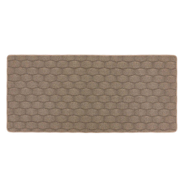 Sculptured Washable Basketweave Runner Mink 5