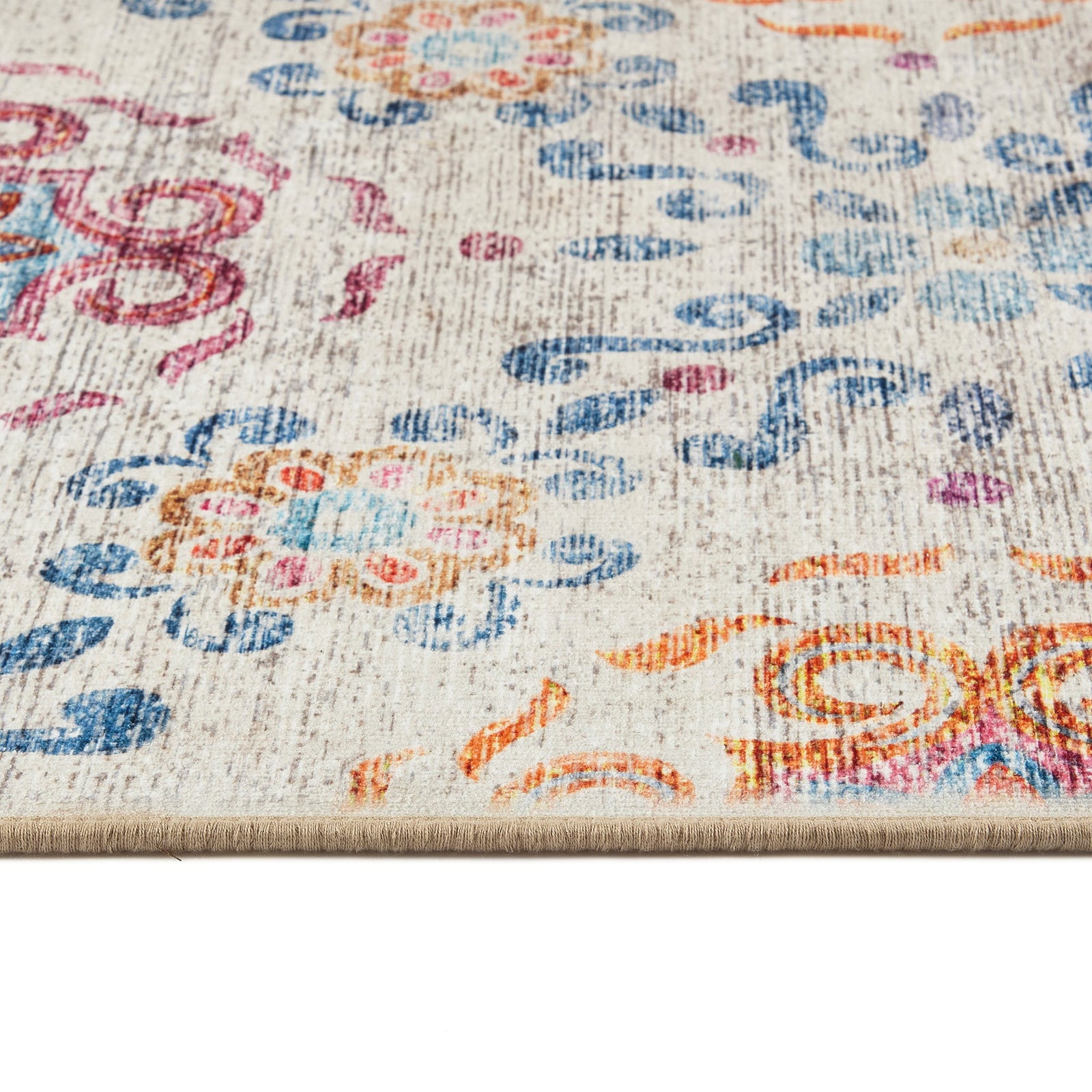 Hug Rug Modern Damask Washable Rug Texture Close Up