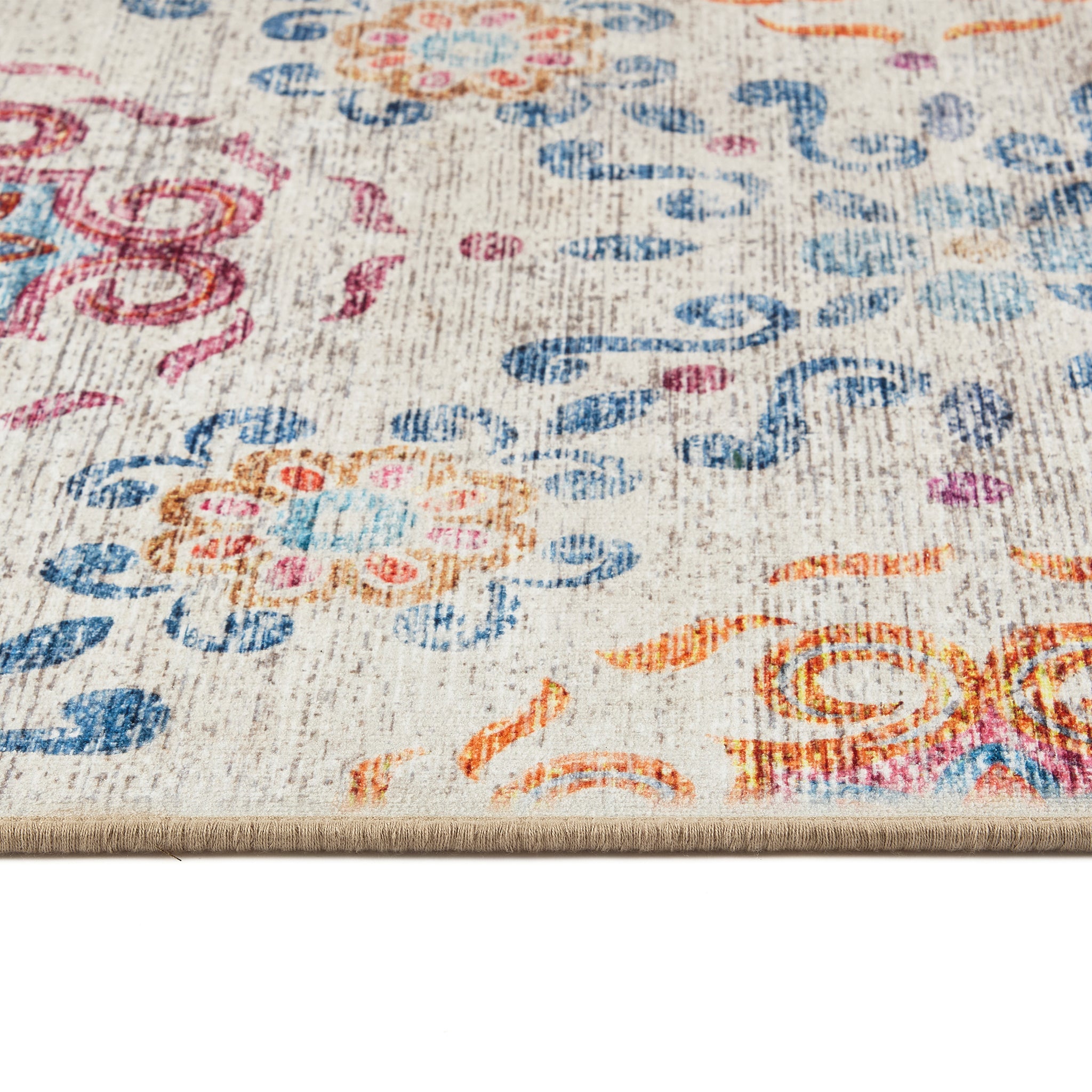 Hug Rug Modern Damask Washable Rug Texture Close Up