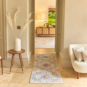 Modern Damask Eco-Washable Rug Runner