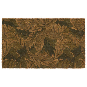 Acanthus Coir Doormat- made from eco-friendly materials featuring a leaf design. 