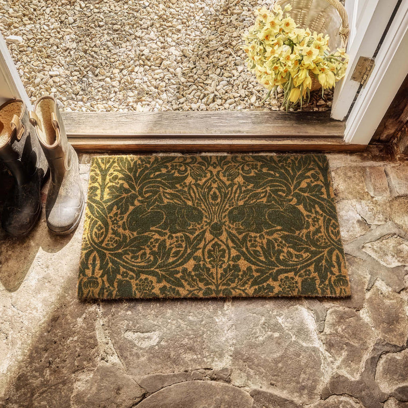 Brer Rabbit Coir Doormat- made from eco-friendly materials featuring a rabbit design.