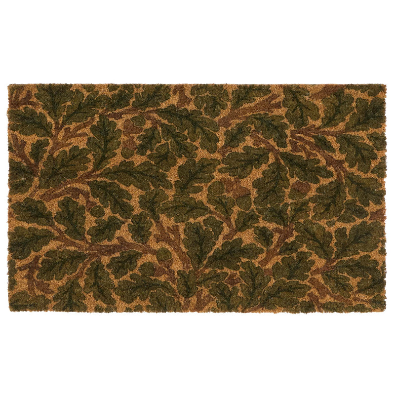 Oak Coir Doormat- made from eco-friendly materials featuring a oak leaf pattern. 