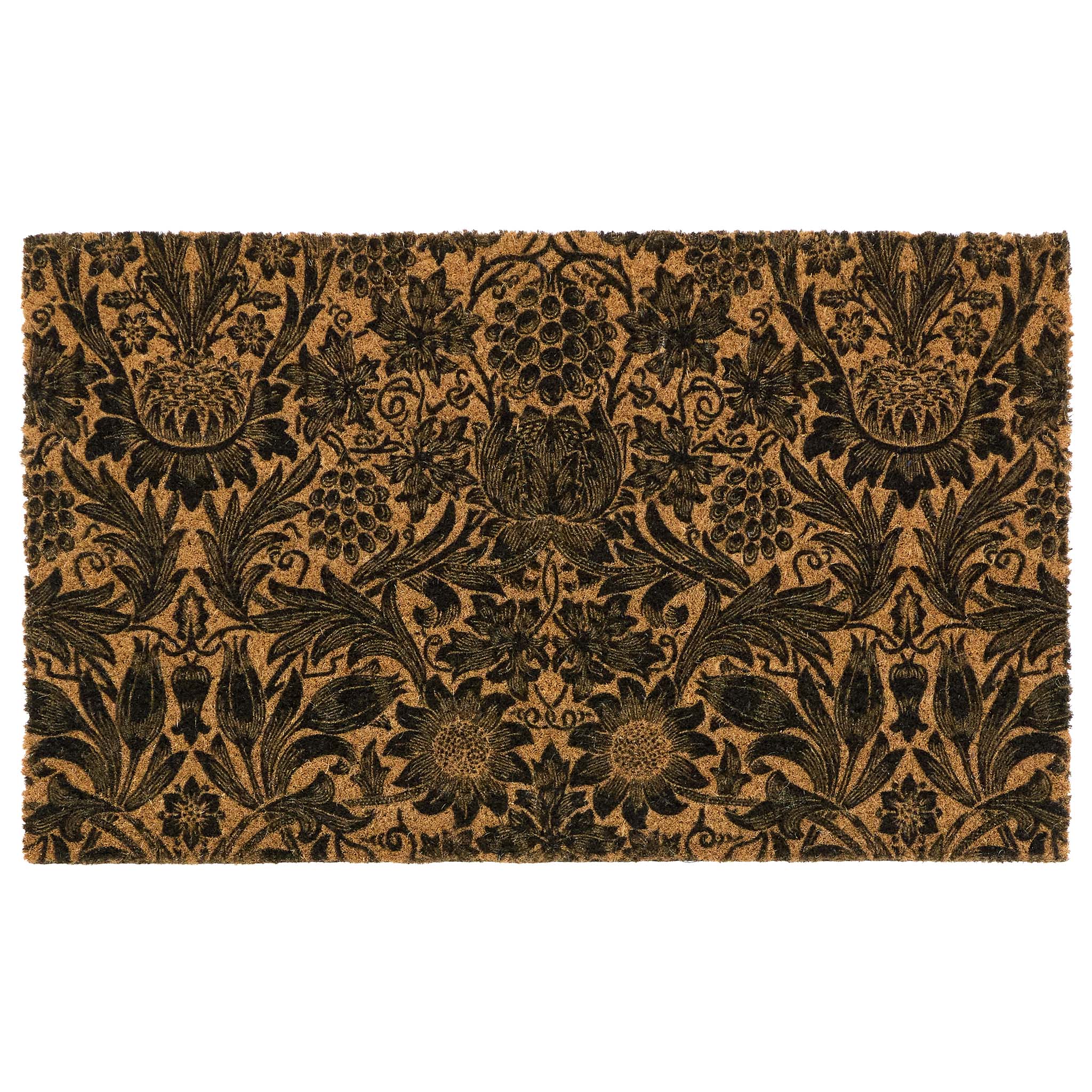 Sunflower Coir Doormat- made from 100% eco-friendly materials featuring a sunflower design.