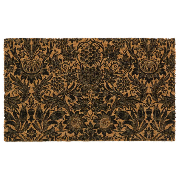 Sunflower Coir Doormat- made from 100% eco-friendly materials featuring a sunflower design.