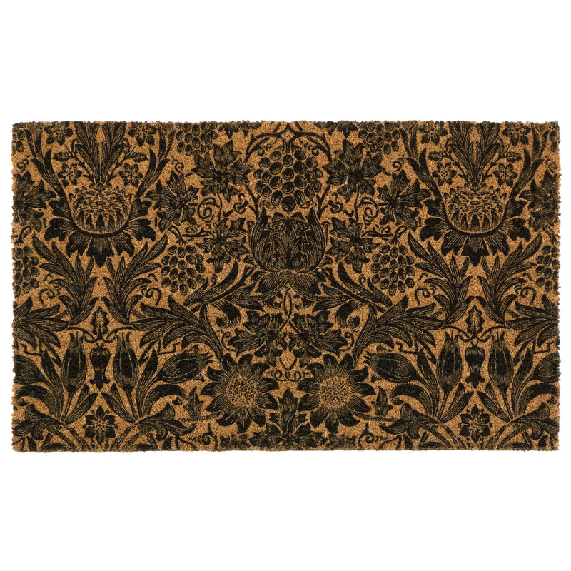 Sunflower Coir Doormat- made from 100% eco-friendly materials featuring a sunflower design.