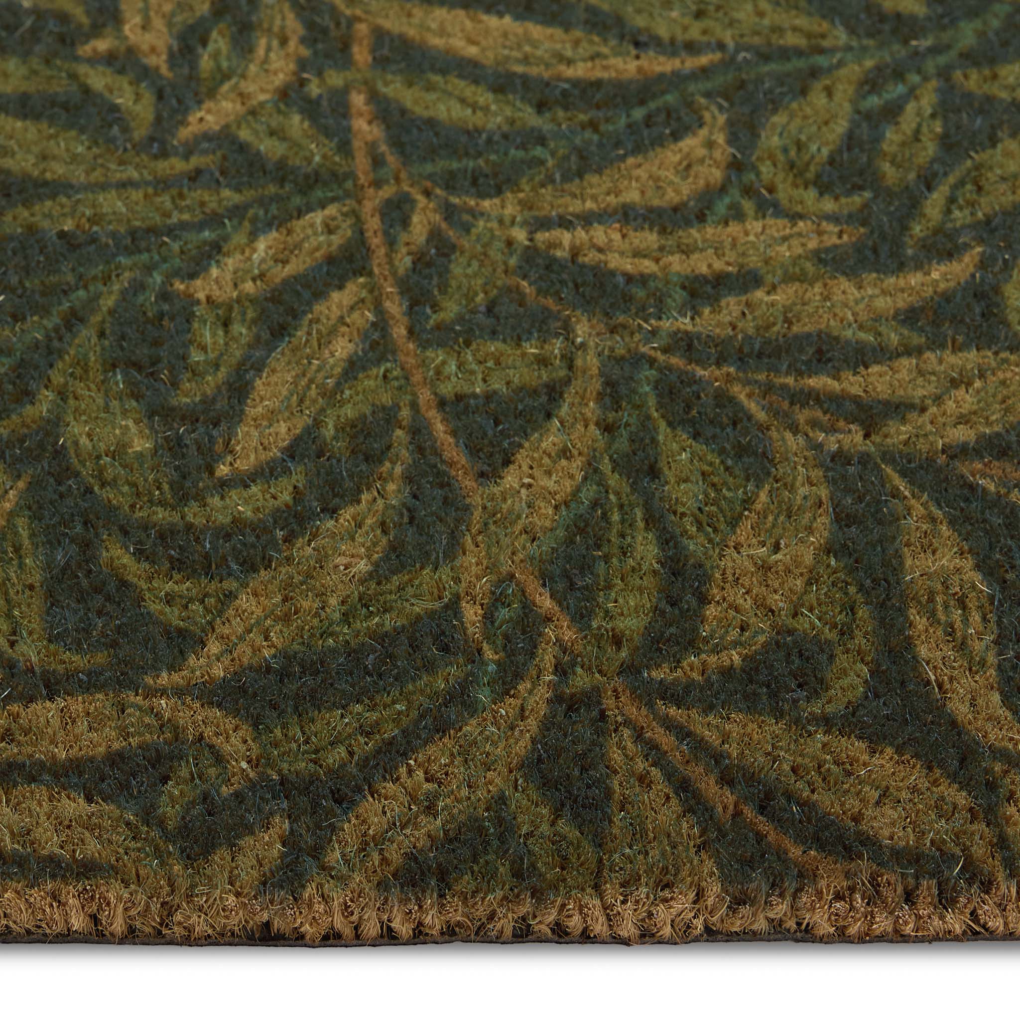 Willowbough Coir Doormat. Made from natural coconut husk fibres featuring willowbough leaves.