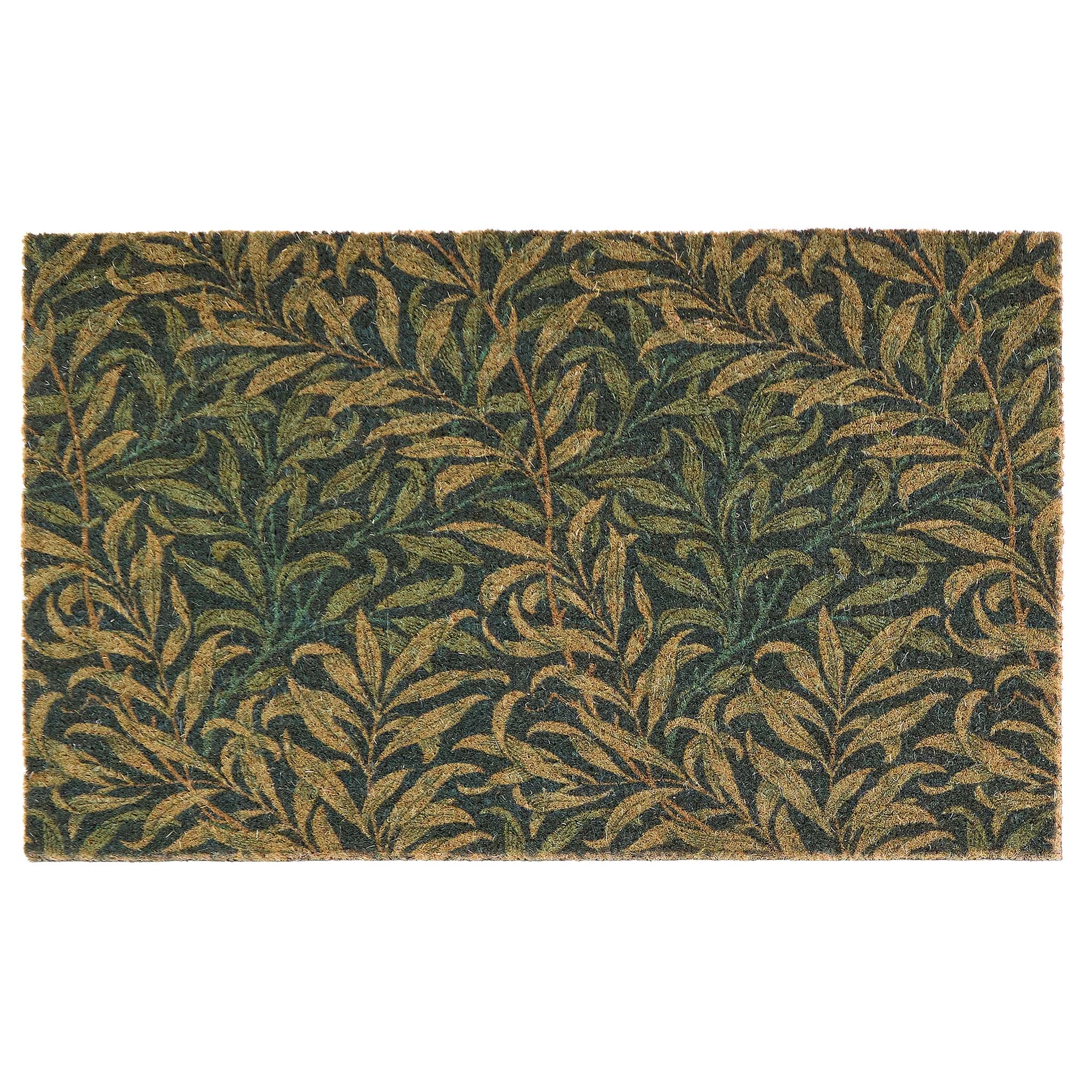 Willowbough Coir Doormat. Made from natural coconut husk fibres featuring willowbough leaves.