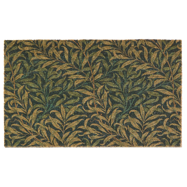 Willowbough Coir Doormat. Made from natural coconut husk fibres featuring willowbough leaves.