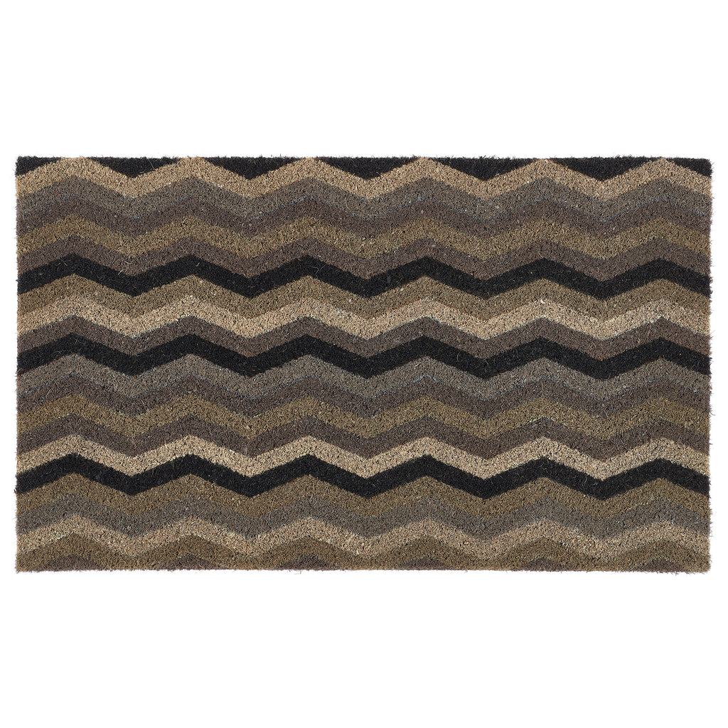 Printed Coir Ocean Zigzag Doormat 1