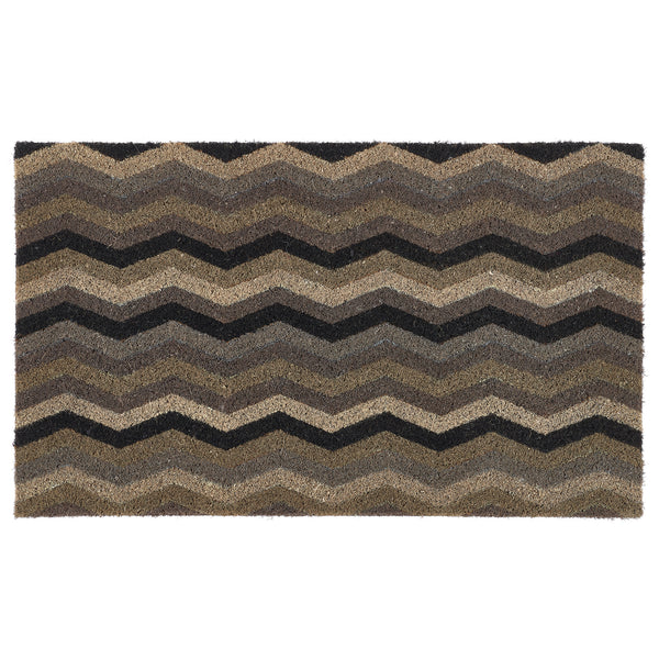 Printed Coir Ocean Zigzag Doormat 1