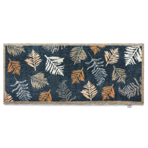 Nature 14 Leaves Navy Washable Runner 4