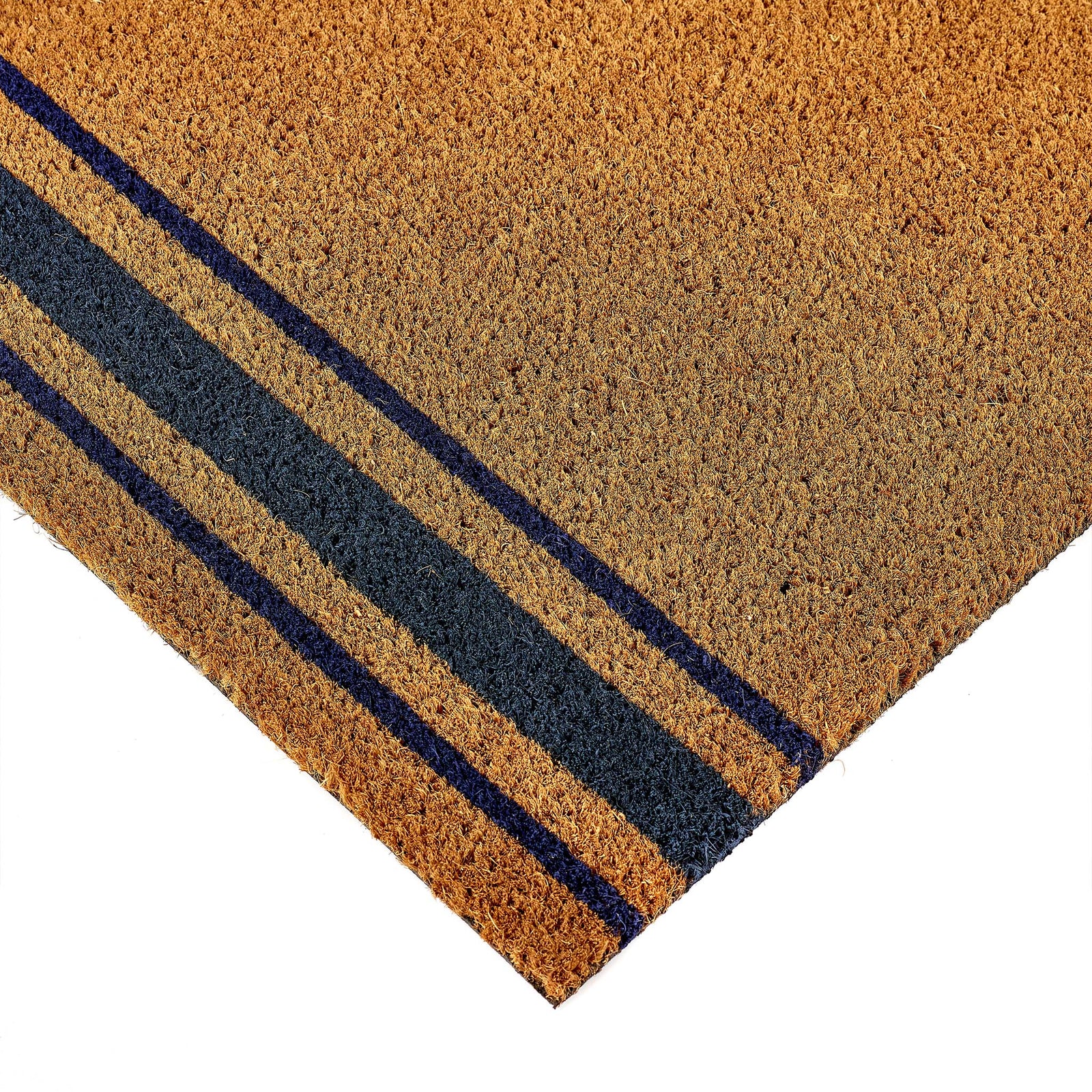 Navy Border Stripe Coir Doormat 4