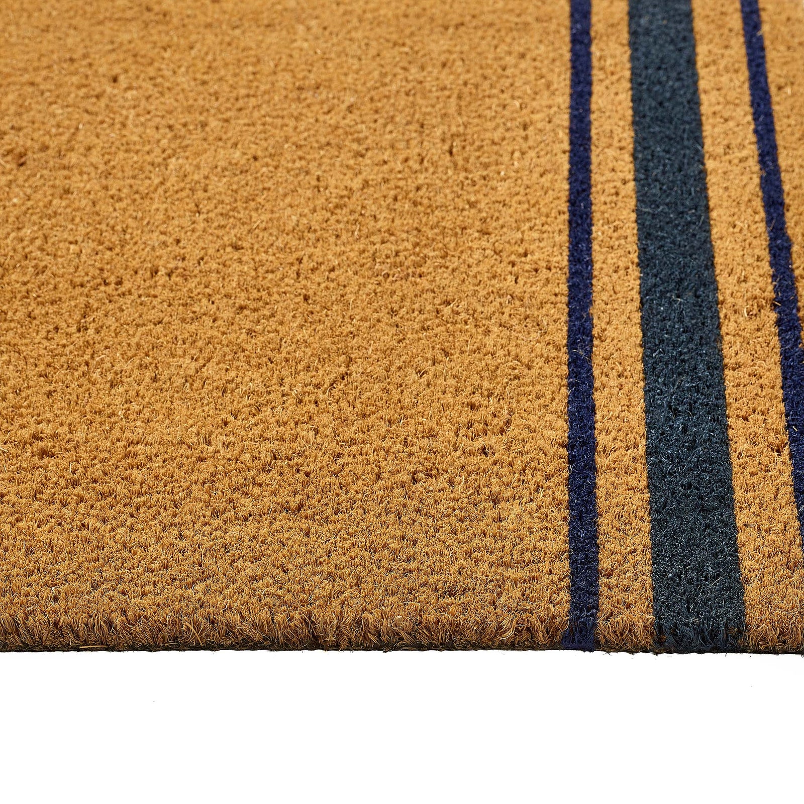 Navy Border Stripe Coir Doormat 3