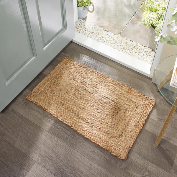Jute Extra Natural Doormat- 100% Jute doormat featuring a plain woven design. 