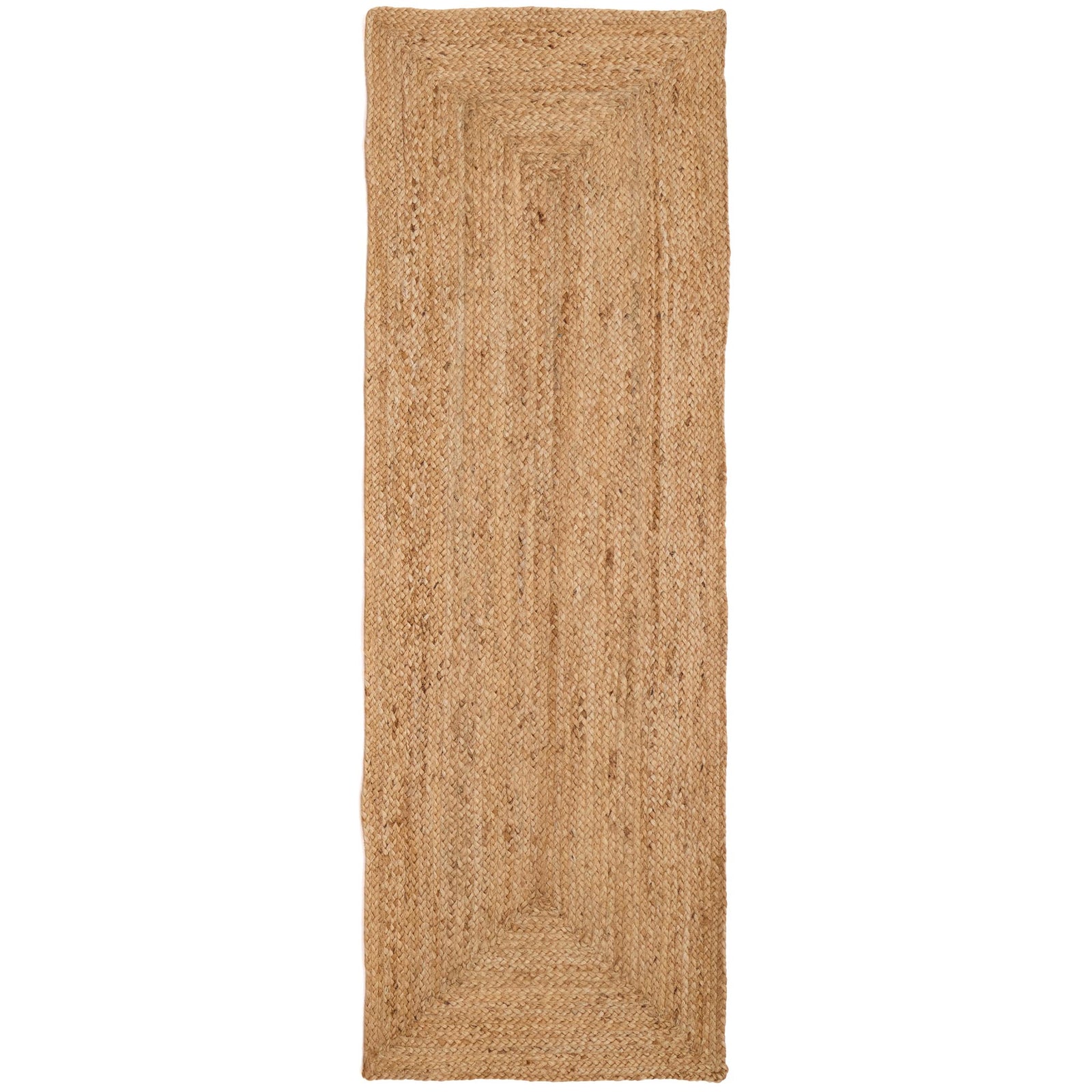 Jute Extra Runner- 100% jute hand braid stitched runner in natural. 