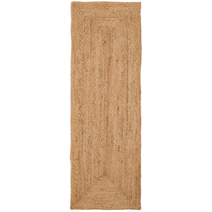 Jute Extra Runner- 100% jute hand braid stitched runner in natural. 