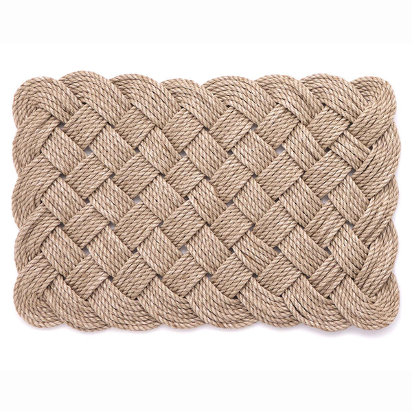 Lovers Knot Outdoor Sand- featuirng a knotted pattern in beige.