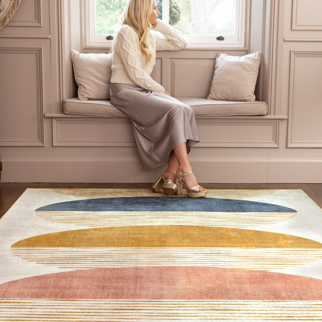 Hug Rug Oval Eclipse Washable Living Room Rug