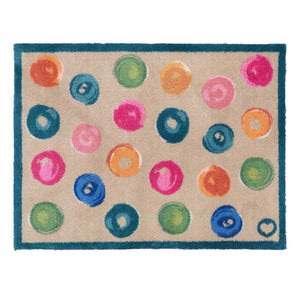 Painted Spots Charity Doormat- 100% recycled cotton doormat featuring painted spots.