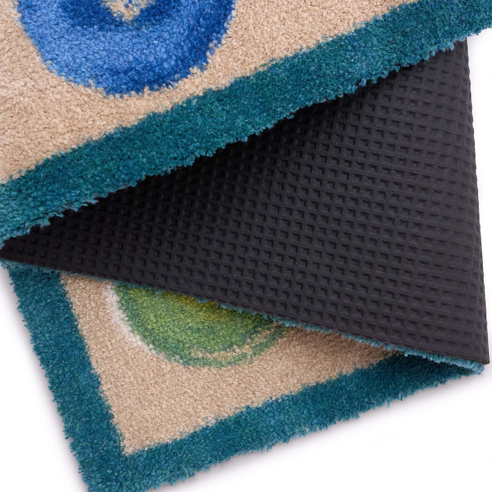 Painted Spots Multi Charity Runner- 100% recycled cotton doormat featuring painted spots.