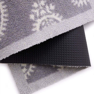 Paisley Grey Runner- 100% recycled cotton runner featuring a paisley design.