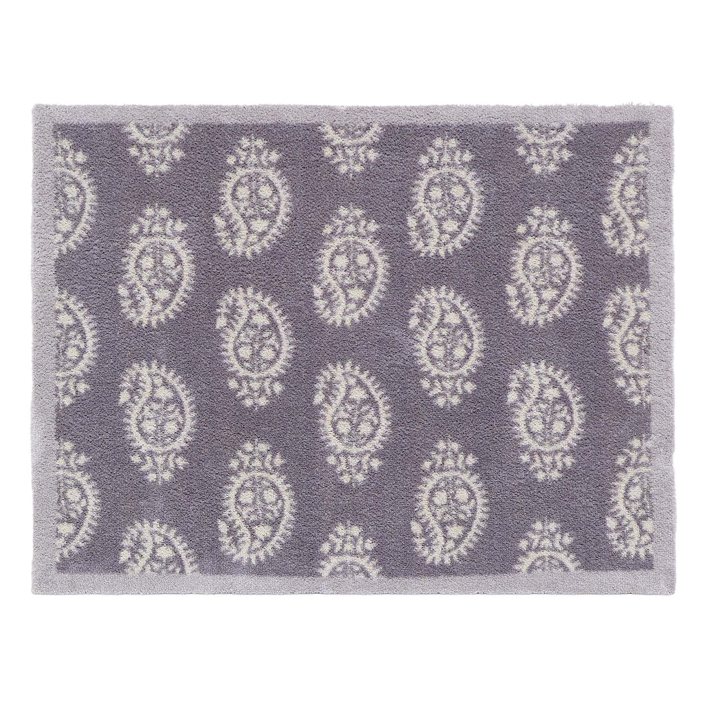 Paisley Grey Washable Doormat- 100% recycled cotton doormat featuring a paisley design. 
