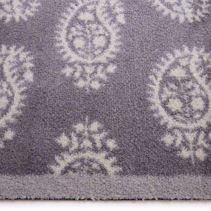 Paisley Grey Runner- 100% recycled cotton runner featuring a paisley design.