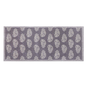 Paisley Grey Runner- 100% recycled cotton runner featuring a paisley design.