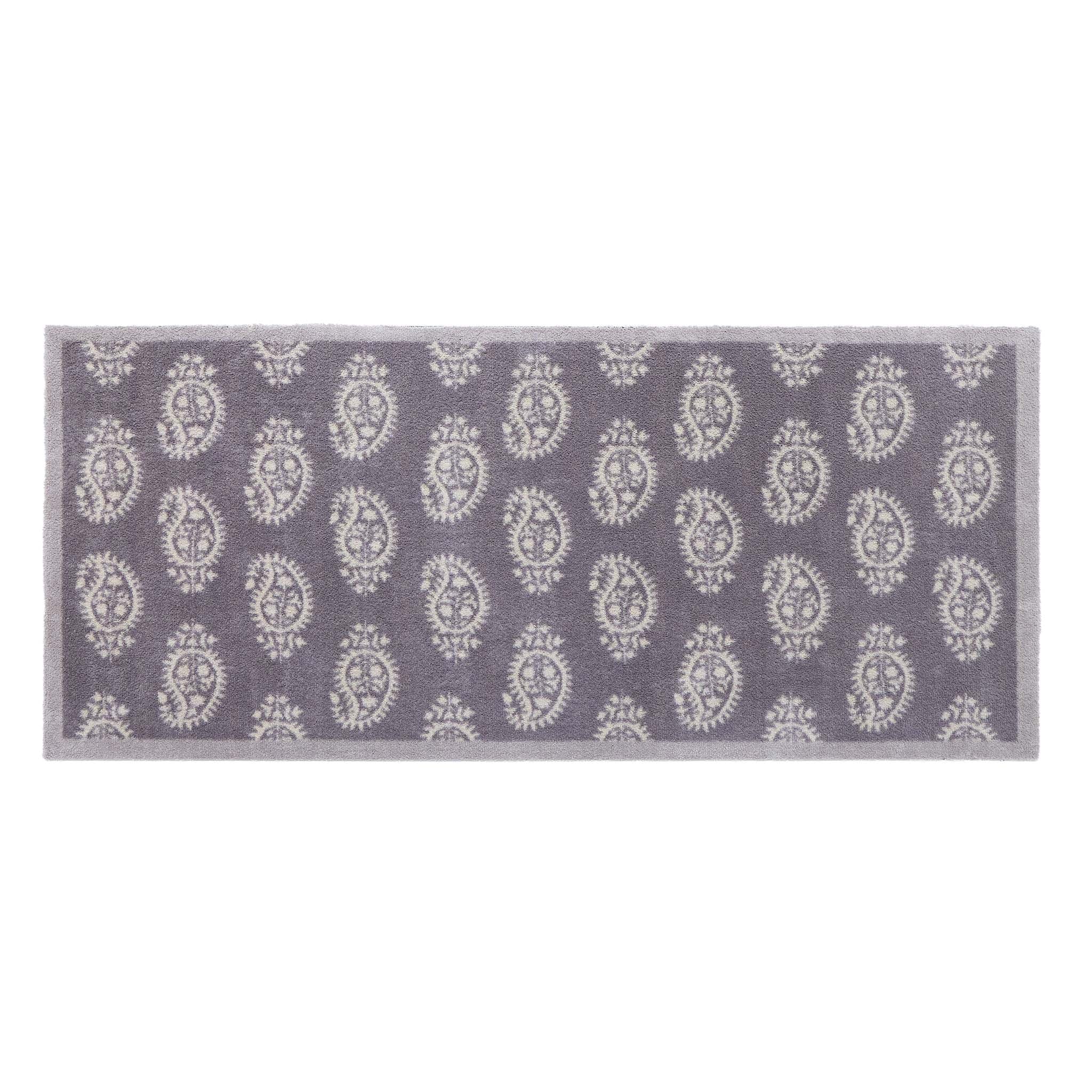Paisley Grey Runner- 100% recycled cotton runner featuring a paisley design.