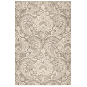 Paisley Tapestry Linen Eco-Washable Rug with a paisley design.