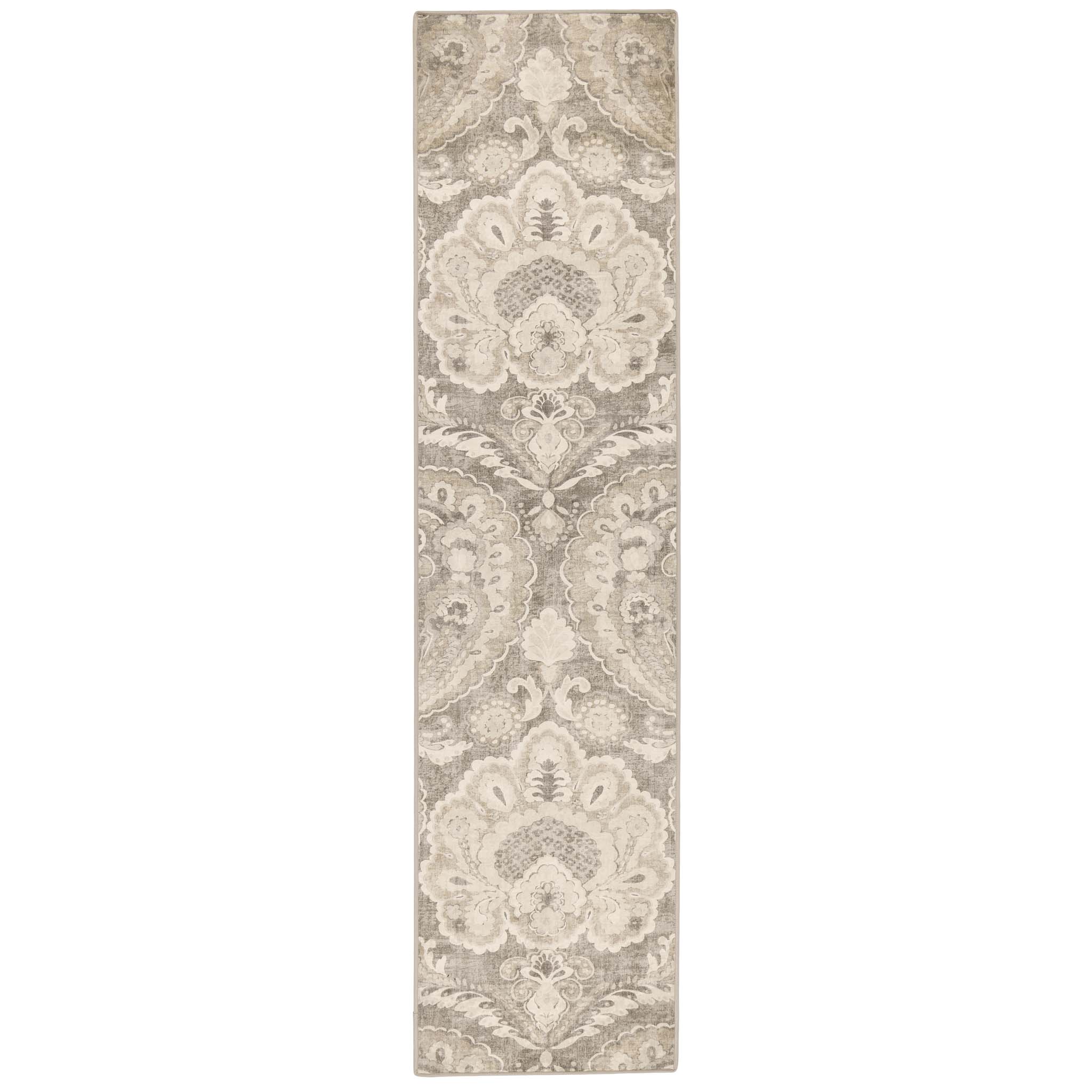 Paisley Tapestry Linen Eco-Washable Runner with a paisley design. 