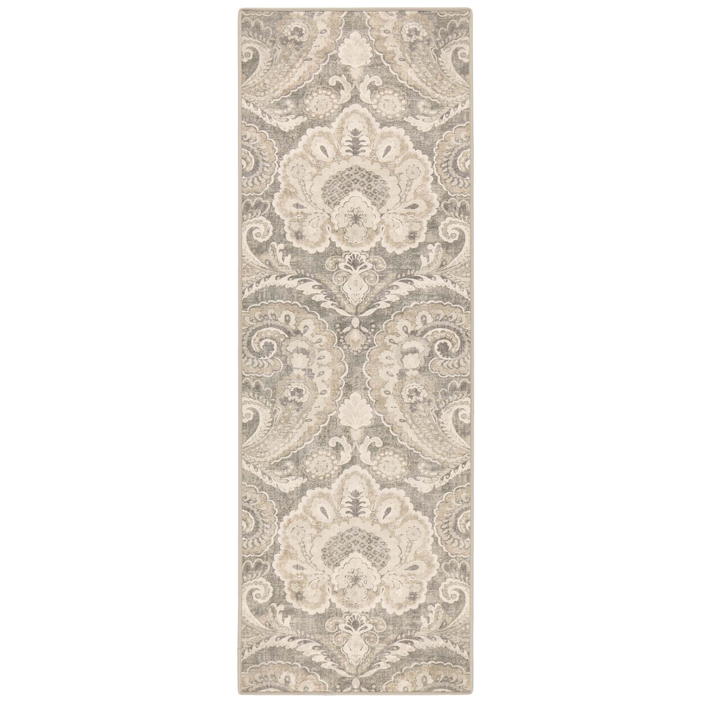 Paisley Tapestry Linen Eco-Washable Runner with a paisley design. 