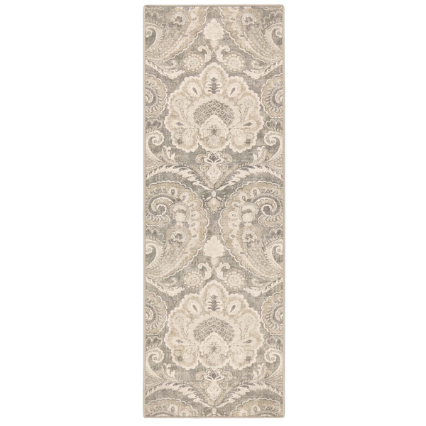 Paisley Tapestry Linen Eco-Washable Runner with a paisley design. 