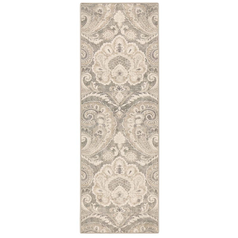 Paisley Tapestry Linen Eco-Washable Runner with a paisley design. 