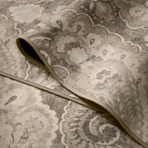 Close-up of Paisley Tapestry Linen Eco-Washable Rug showing paisley design.