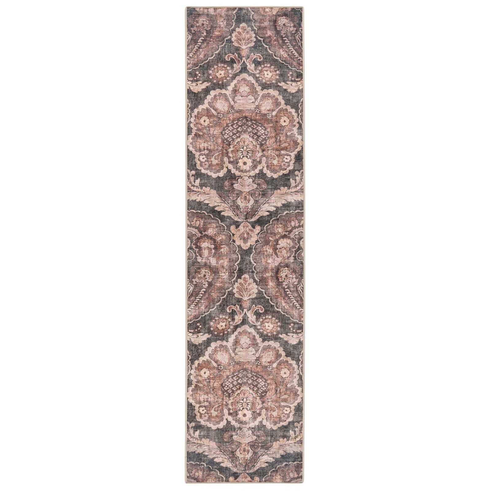 Paisley Tapestry Smoke Eco-Washable Runner
