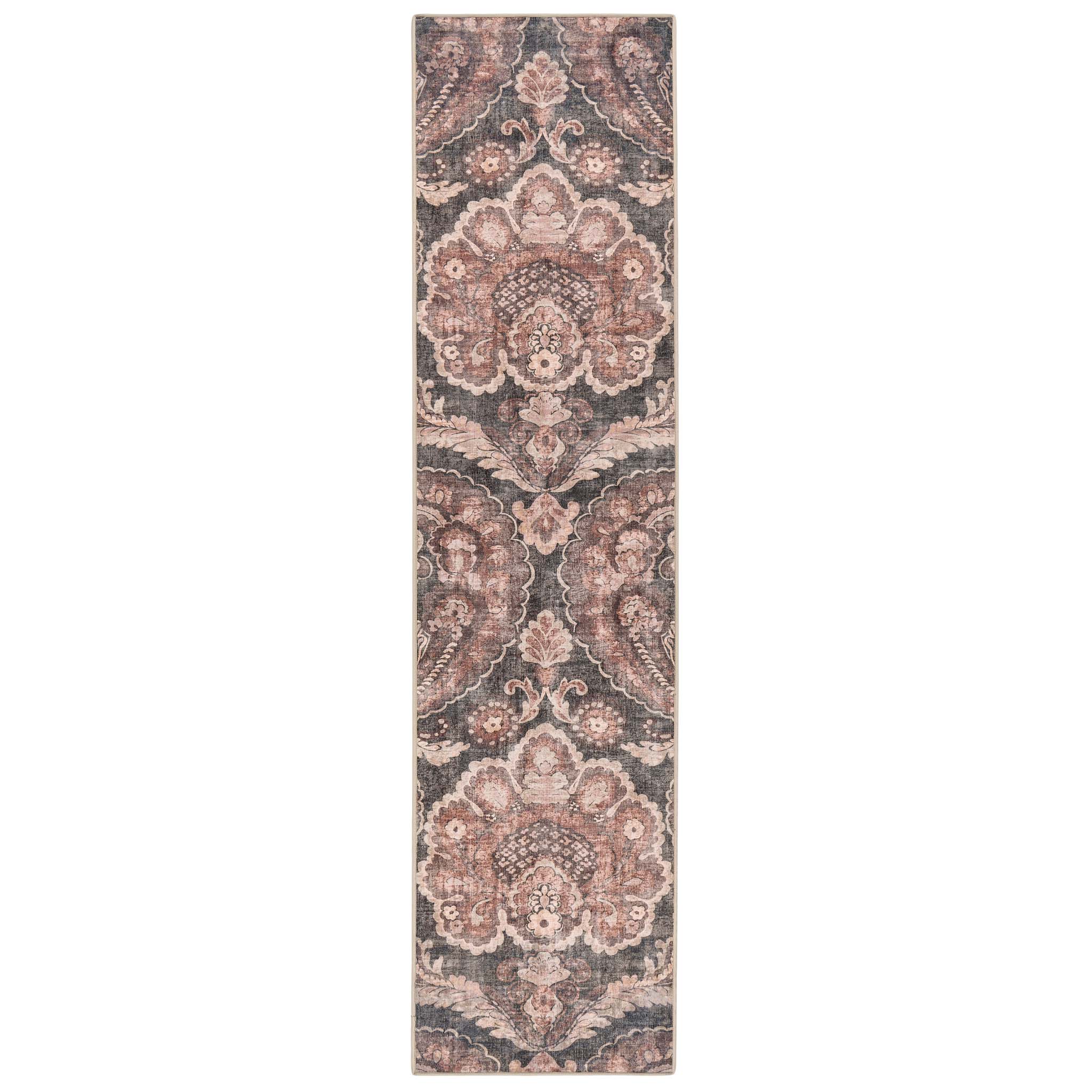 Paisley Tapestry Smoke Eco-Washable Runner