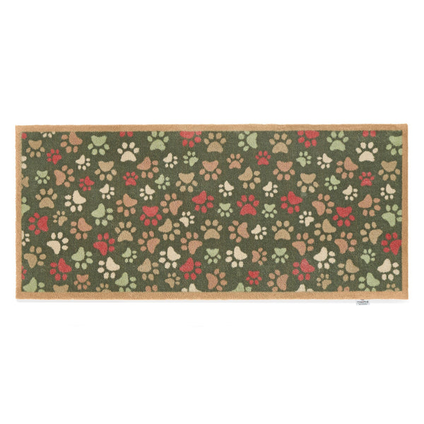 Hug Rug Green Paws For Love Washable Runner