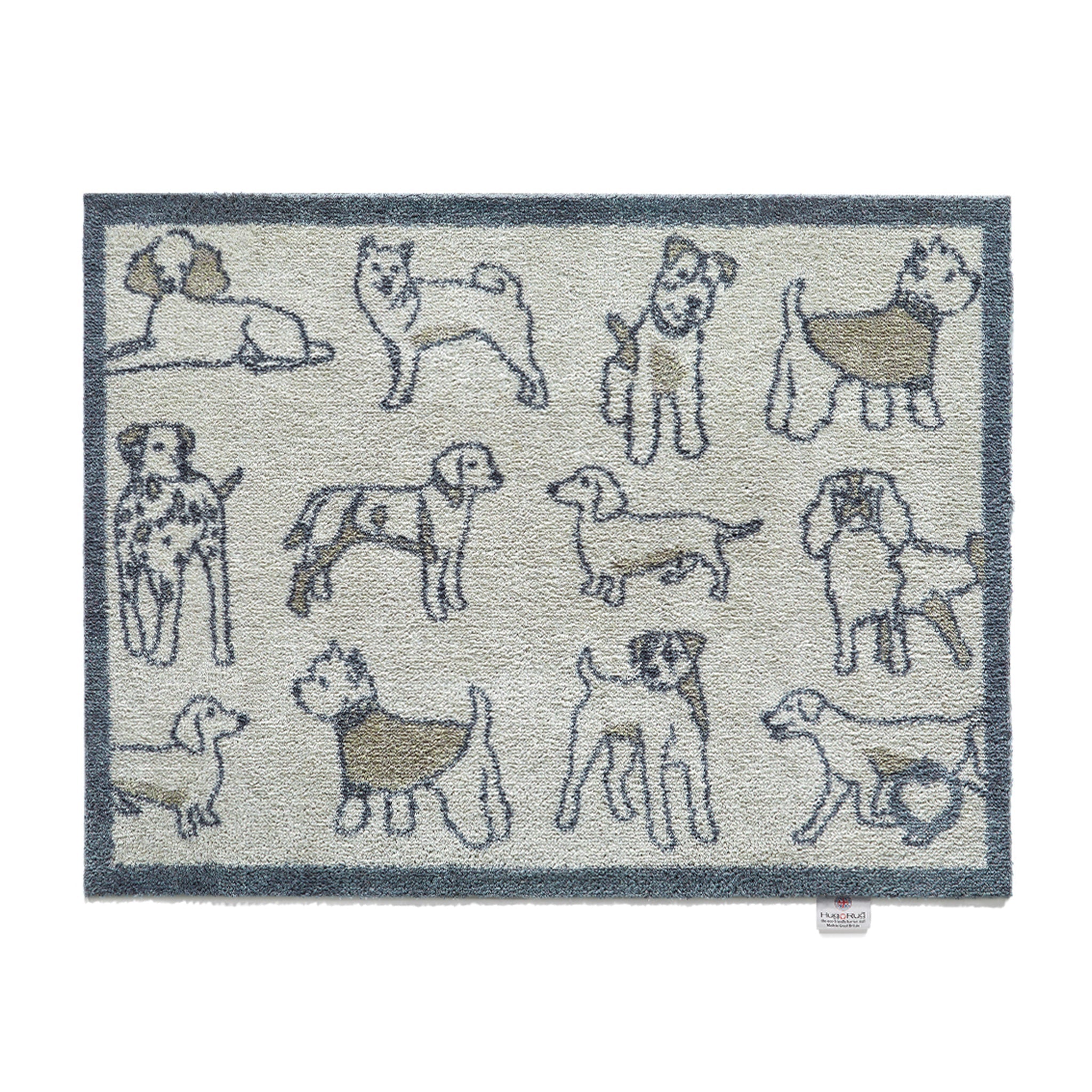 Overhead image of a grey Pet 70 washable doormat from Hug Rug