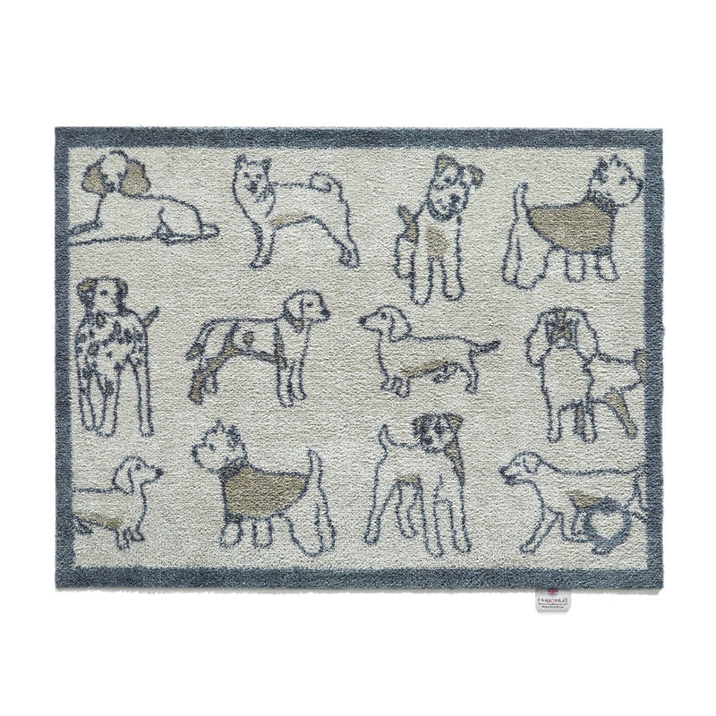Overhead image of a grey Pet 70 washable doormat from Hug Rug