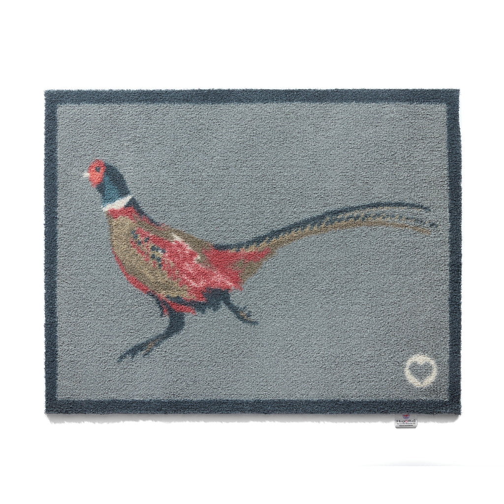Pheasant 1 Grey Washable Doormat 1
