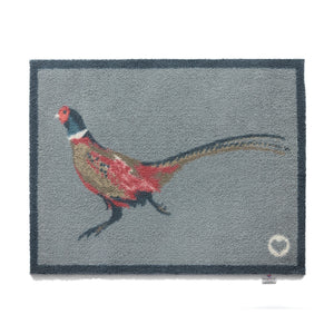Pheasant 1 Grey Washable Doormat 1