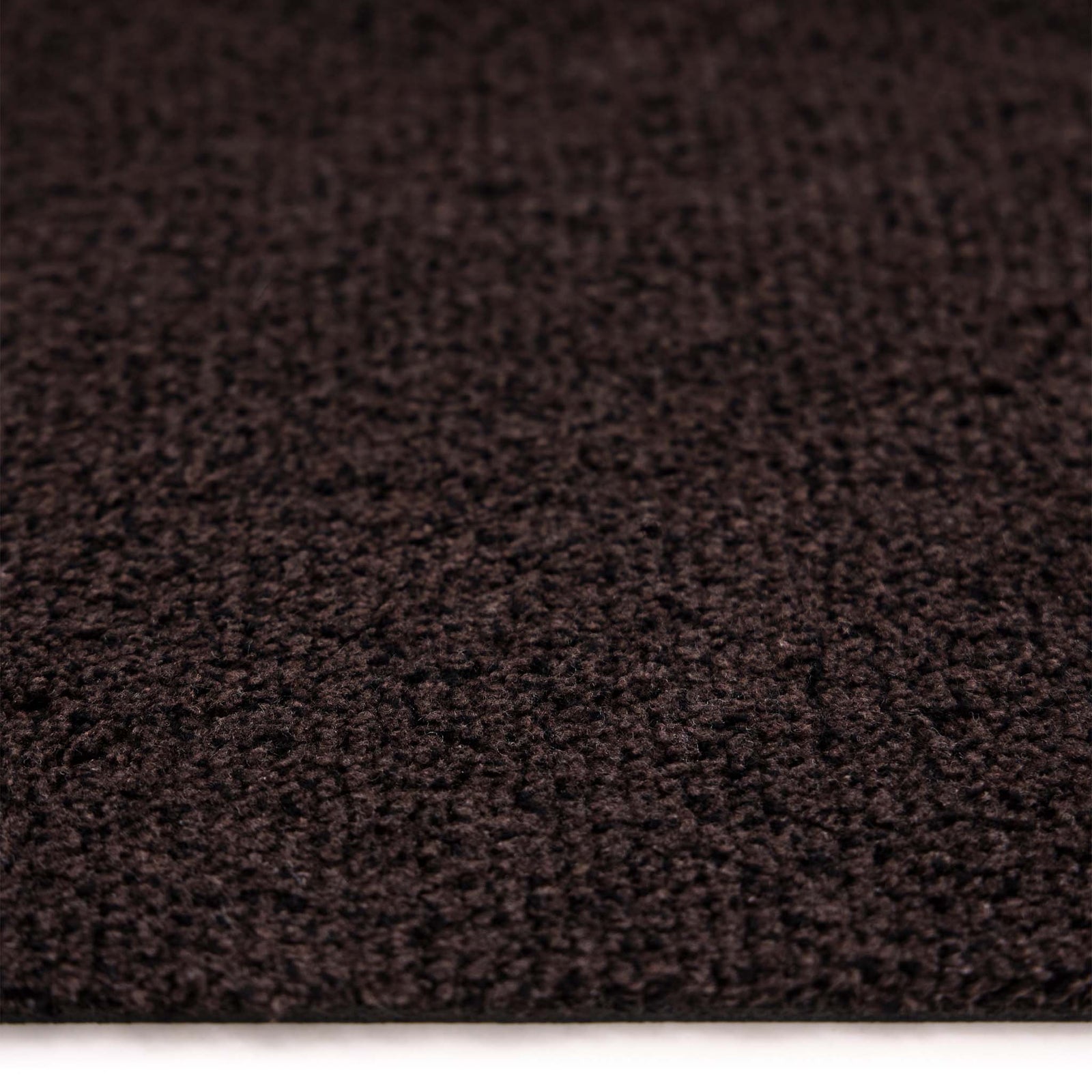 Plain Fleck Espresso Brown Doormat with a fleck design, styled with pile height showing. 