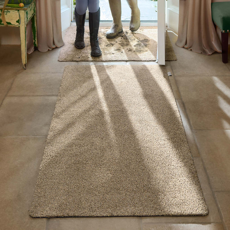 Plain Fleck Linen Doormat - a 100% recycled material doormat featuring a fleck design.