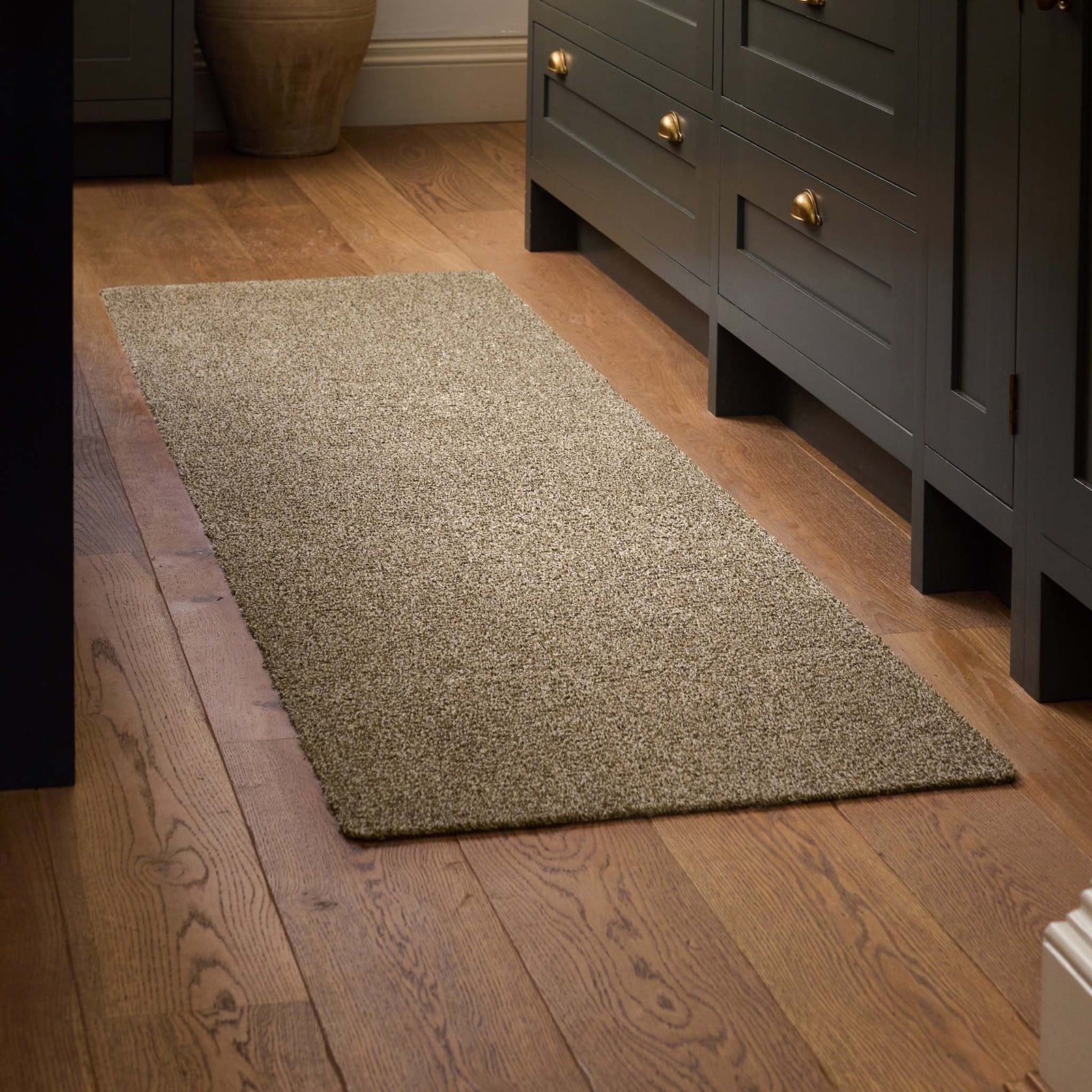 Plain Fleck Linen Runner - a 100% recycled material runner in light brown fleck pattern.