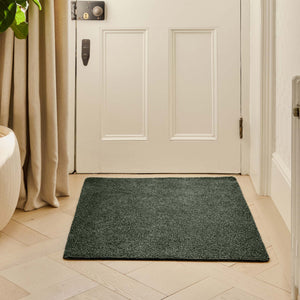 Plain Fleck Sage Green Doormat - a 100% recycled material doormat featuring a green fleck design. 