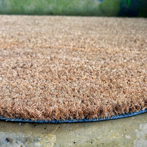 Plain Natural Coir - Half Moon Doormat