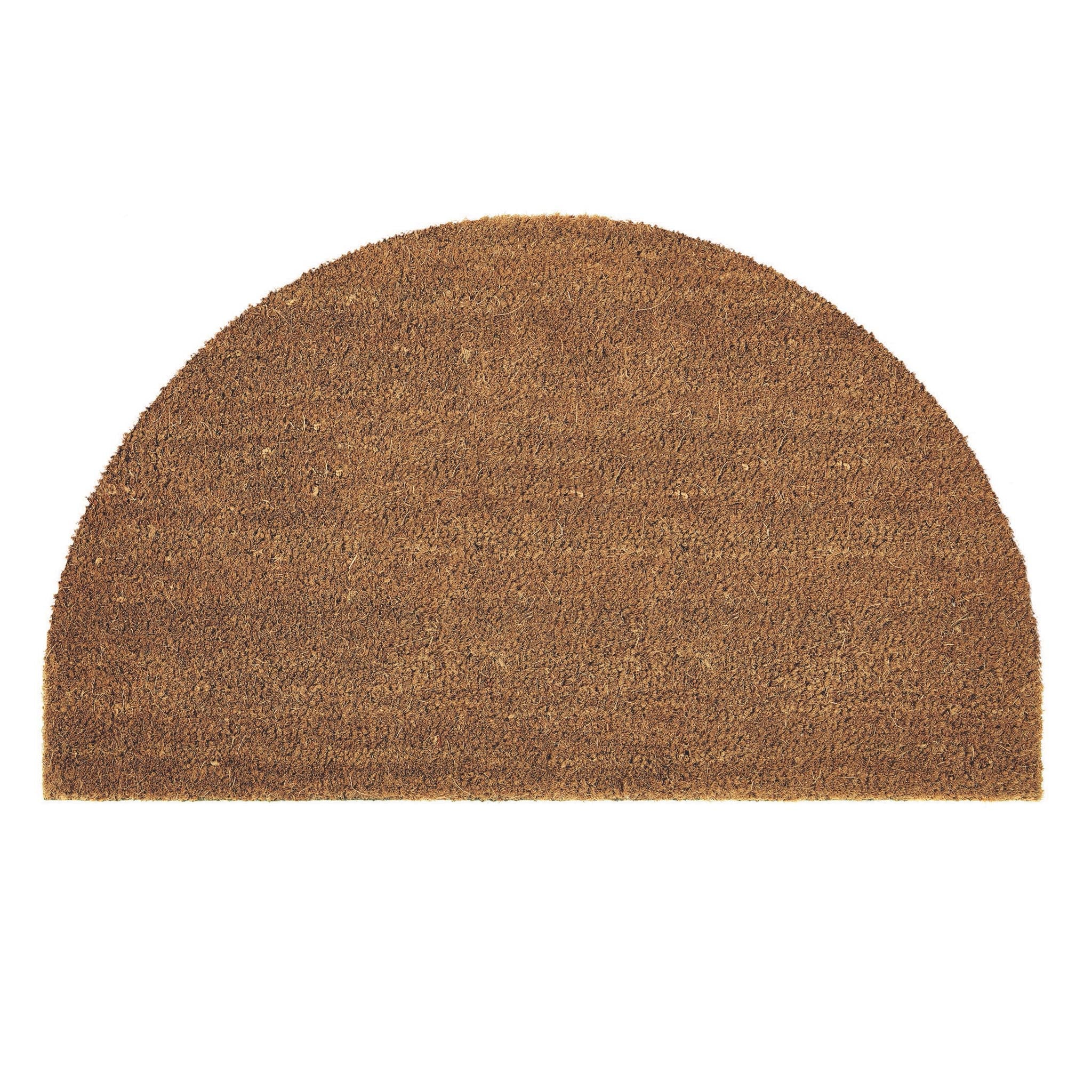 Plain Natural Coir - Half Moon Doormat
