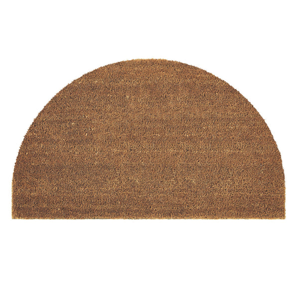 Plain Natural Coir - Half Moon Doormat